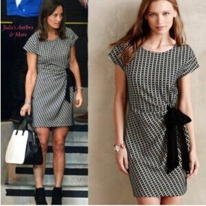 Anthropologie Saturday Sunday Black Cream Isabel Dress Size M